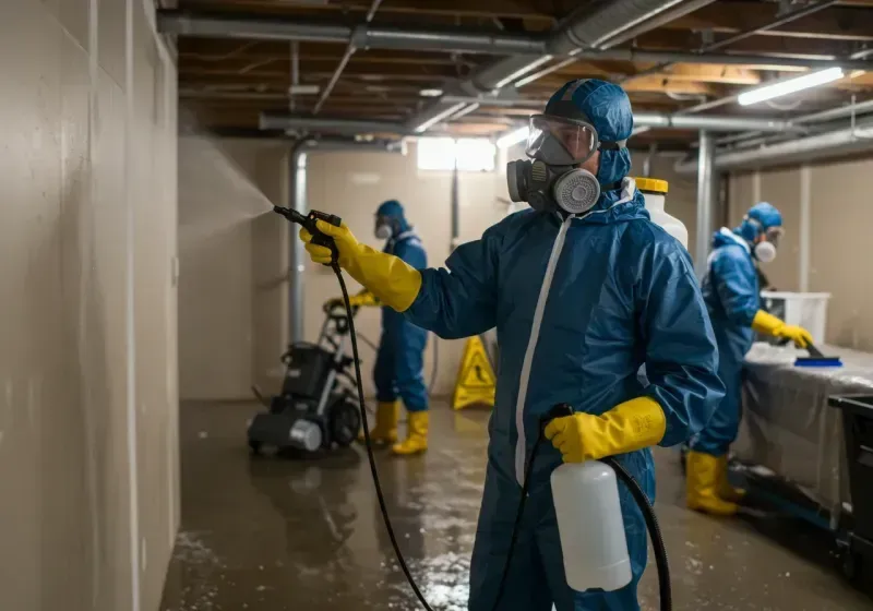 Basement Sanitization and Antimicrobial Treatment process in Clemmons, NC